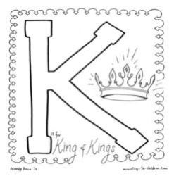 Coloring Page-K-King